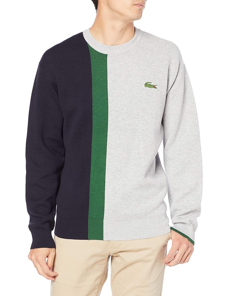 LACOSTE バーチカルカラーブロッキングニットセーター AH1999 M Amazon | [ラコステ] ニット [公式] バーチカルカラー